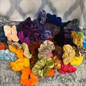 Colorful Velvet Scrunchies Set